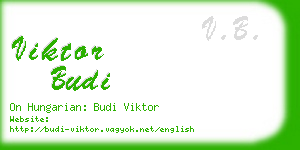 viktor budi business card
